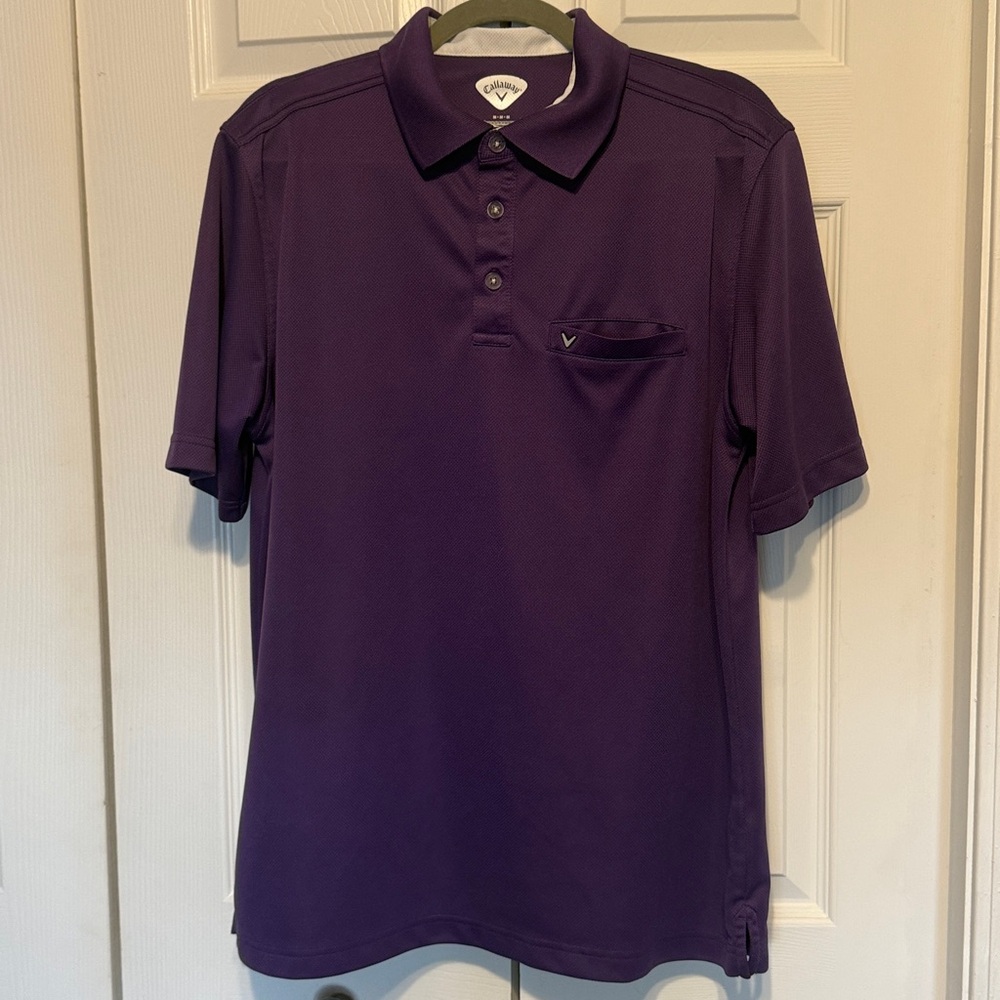 Men’s Purple Callaway Golf Polo Shirt Size M
